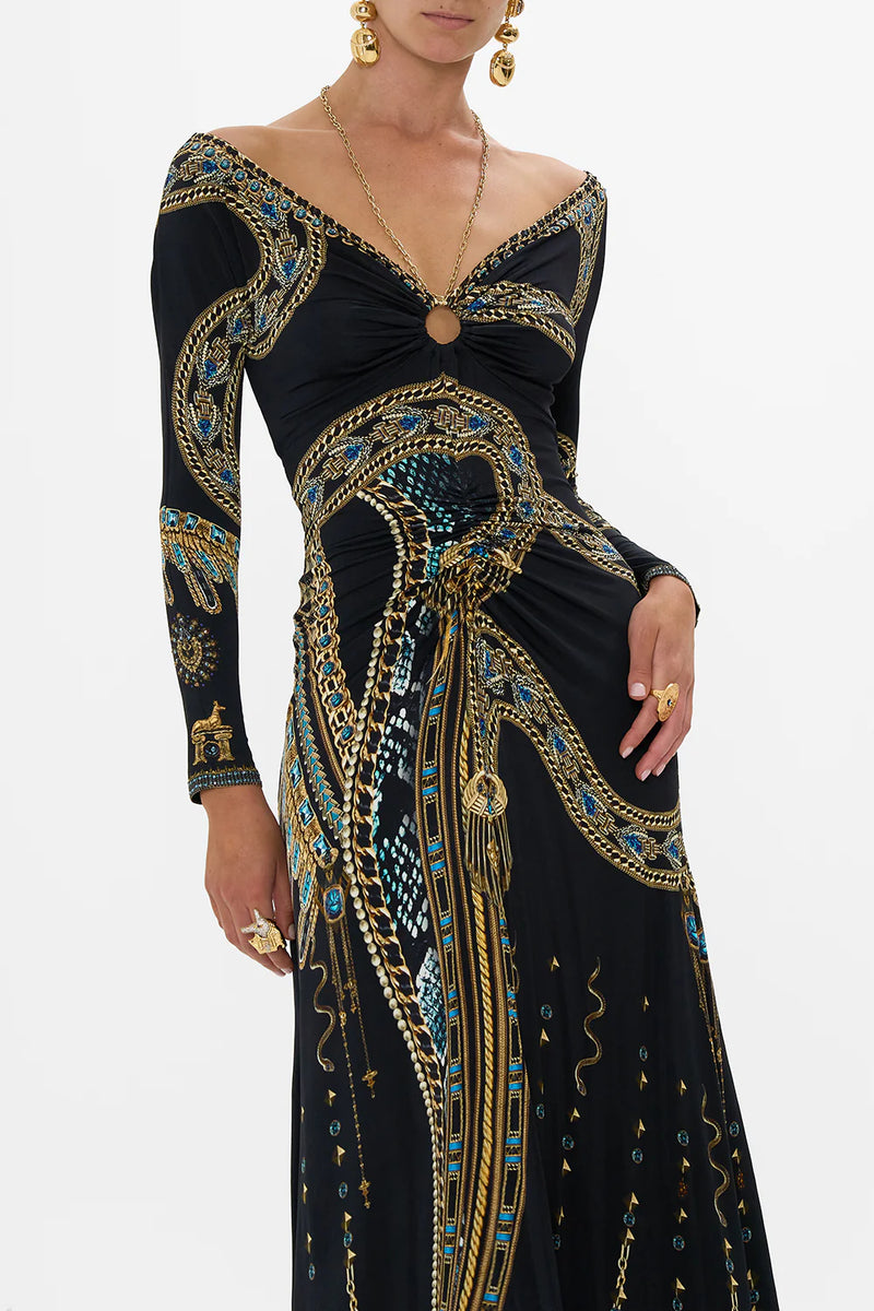 Jersey Dress with chain