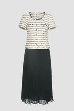Tweed Plisse Dress