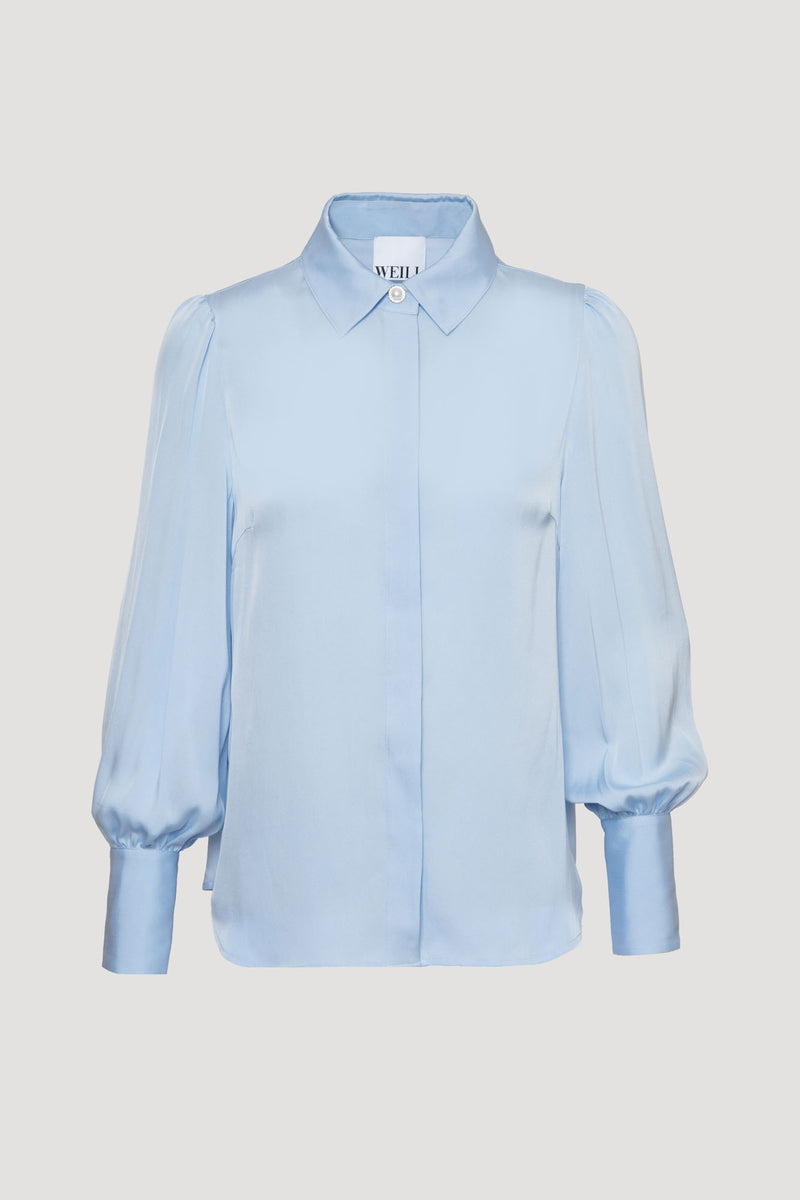 Silk Blouse Pearl Buttons