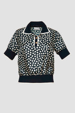 Heart Print Polo Top