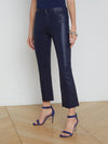 Kendra Crop Flare Coated Denim
