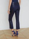 Kendra Crop Flare Coated Denim