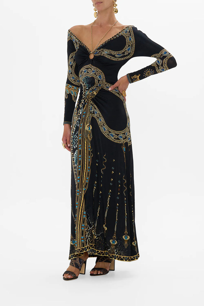 Jersey Dress with chain