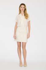 Pearl Encrusted Tweed Skirt