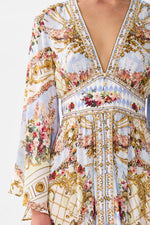 Kimono Sleeve Dress With Shirring Detail