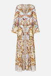 Kimono Sleeve Dress With Shirring Detail