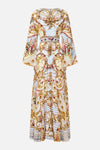 Kimono Sleeve Dress With Shirring Detail