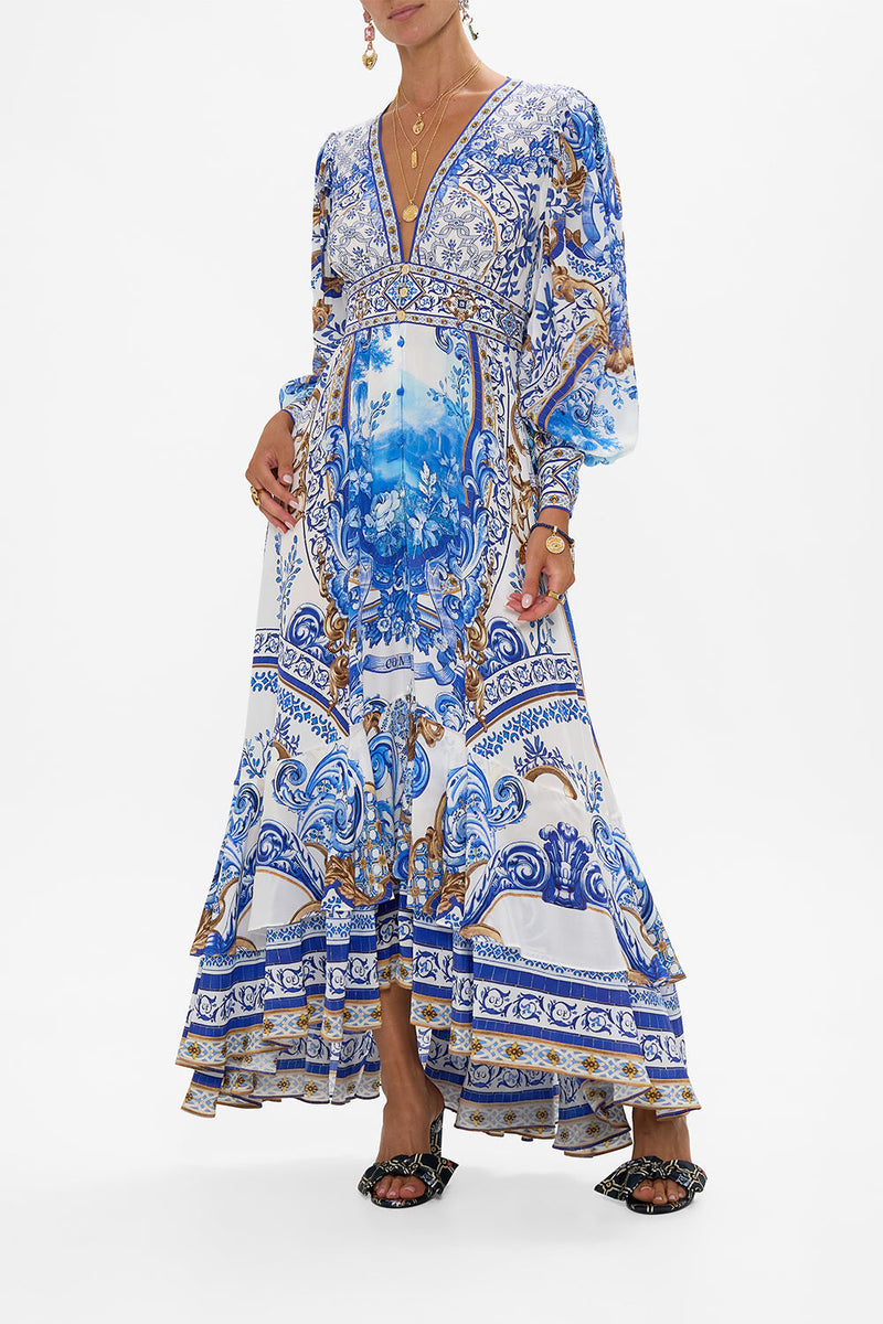 Long Button Front Dress