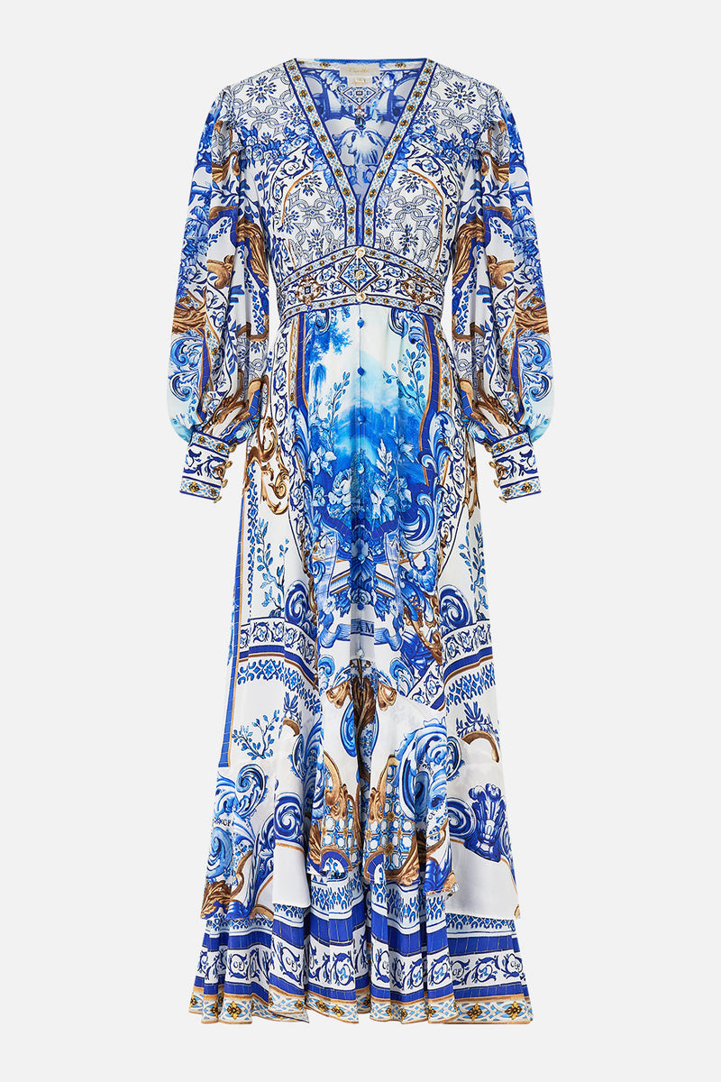 Long Button Front Dress