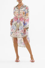 Relaxed High Low Shirt Dress