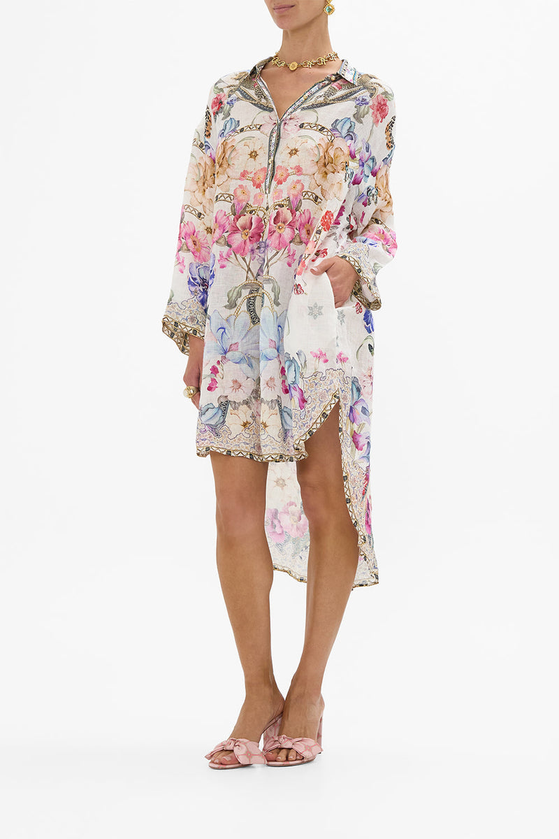 Relaxed High Low Shirt Dress