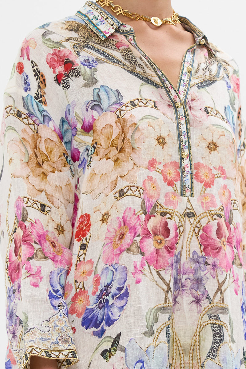 Relaxed High Low Shirt Dress