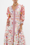 Shirred Waistband Long Dress