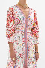 Shirred Waistband Long Dress