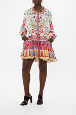 Long Sleeve Tiered short Dress