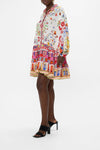Long Sleeve Tiered short Dress