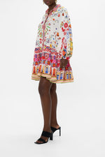 Long Sleeve Tiered short Dress