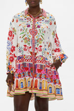 Long Sleeve Tiered short Dress