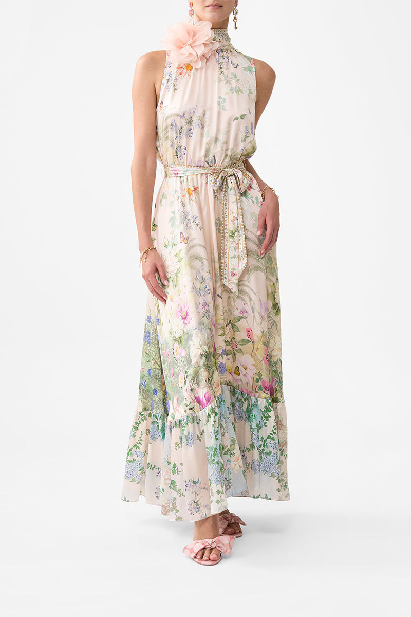 Necktie Dress With Elasticated Waist