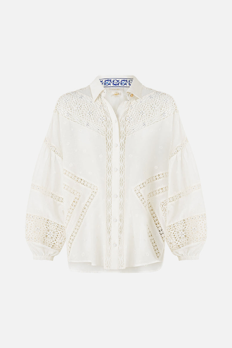 Balloon Sleeve Shirt Blouse
