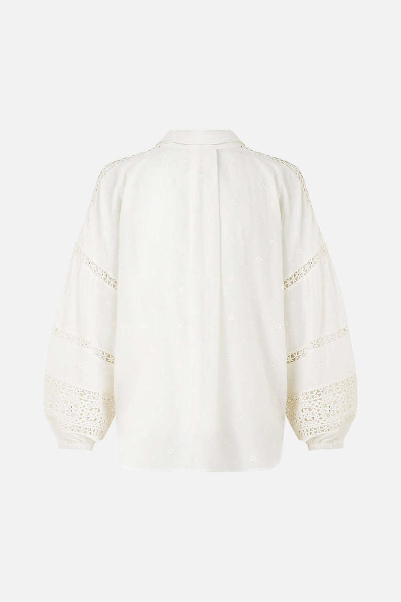 Balloon Sleeve Shirt Blouse
