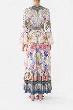 Shaped Waistband Dress With Ruffle Sleeve