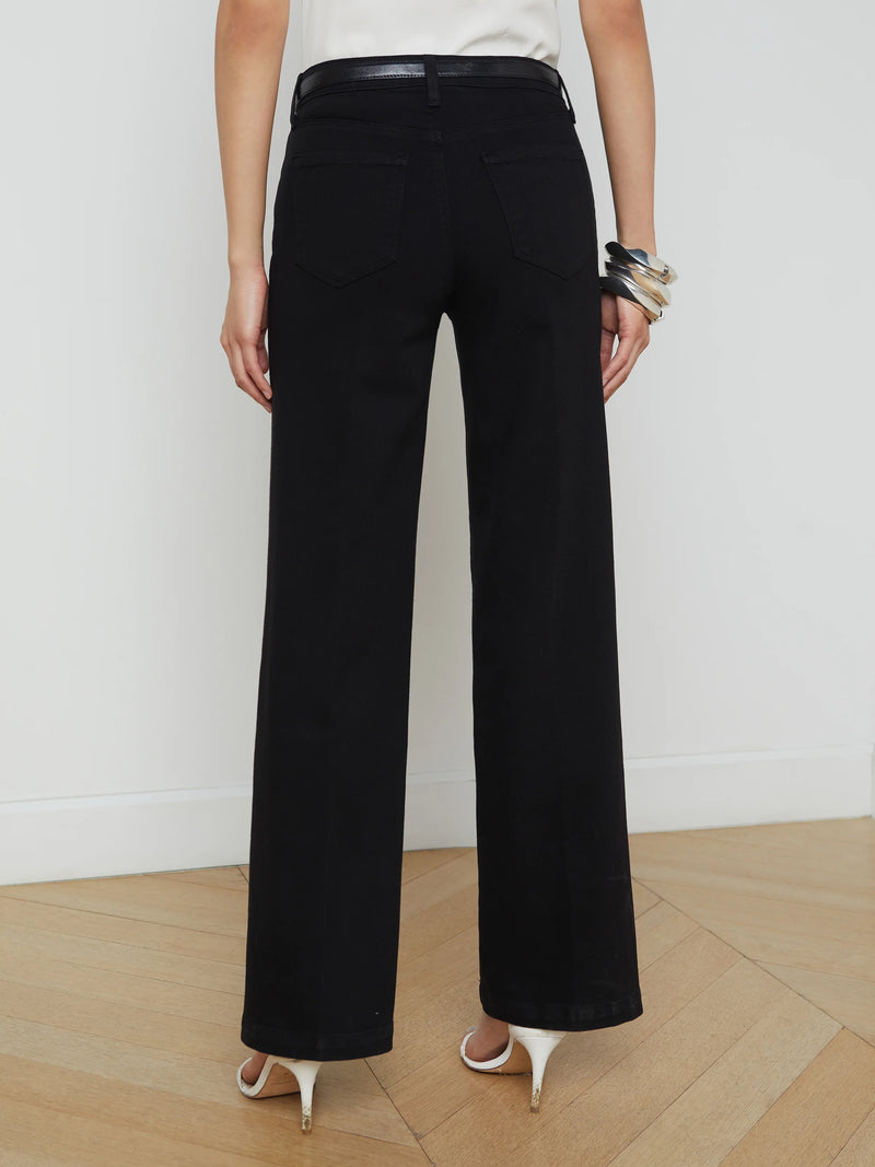 Scottie High Rise Wide Leg Black