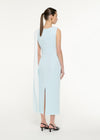 Satin Crepe Sash Dress