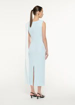 Satin Crepe Sash Dress