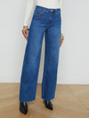 Scottie High Rise Wide Leg Blue