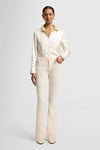 Velvet High Waist Ali Classic Flare White