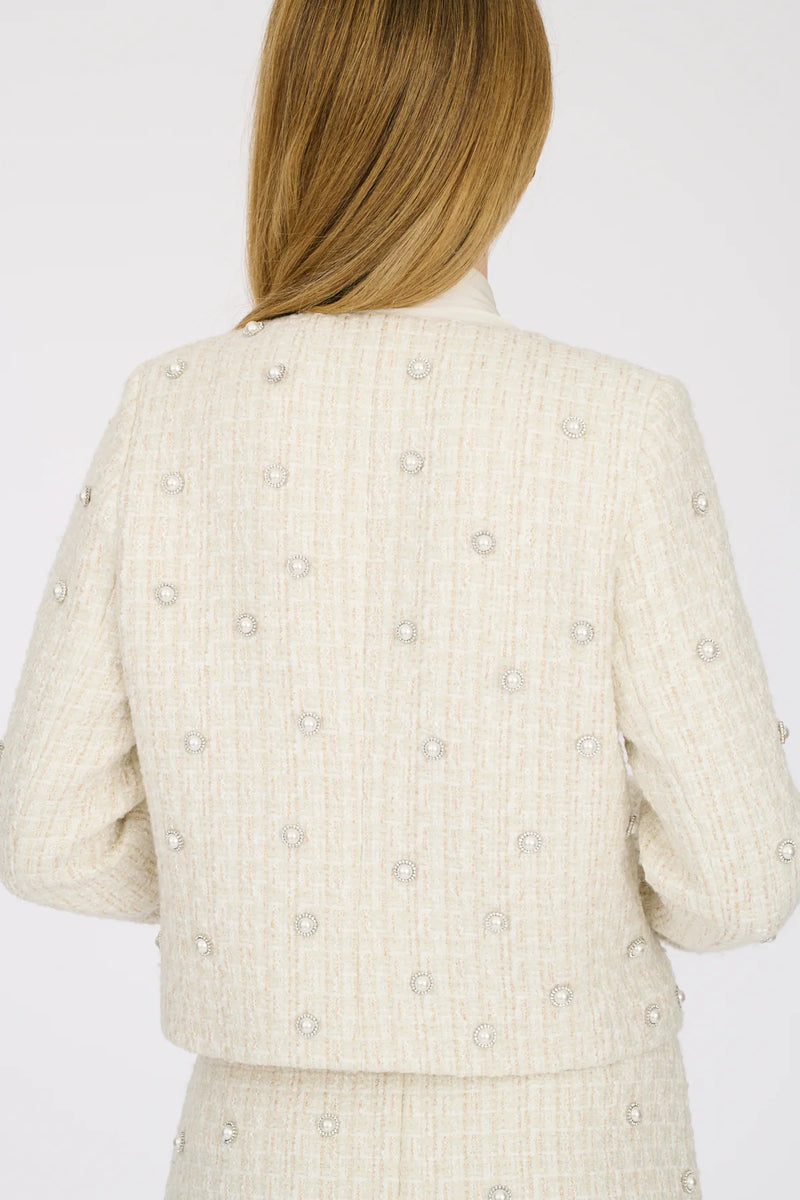 Pearl Encrusted Tweed Jacket