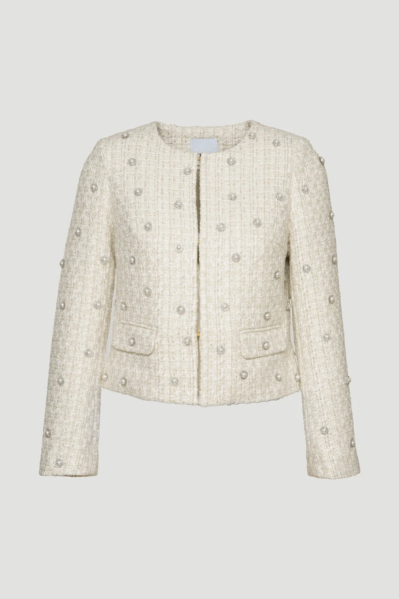 Pearl Encrusted Tweed Jacket