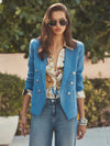 Kenzie Metallica Knit Blazer