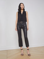 Kendra Crop Flare Coated