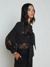 Lace panel blouse