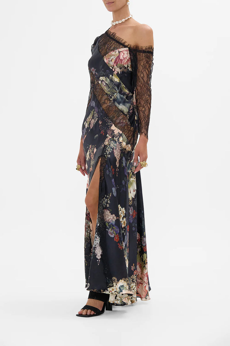 Silk Dress with lace
