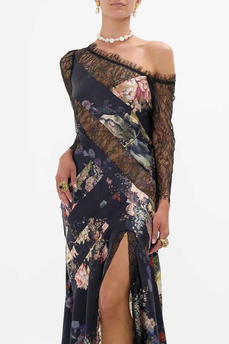 Silk Dress with lace