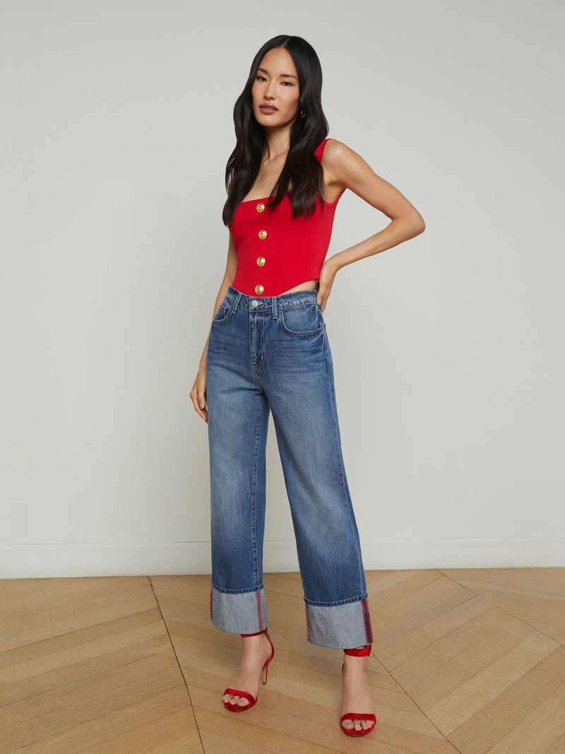 Leighton Cropped Stovepipe Jean