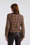 Fringed checked tweed jacket