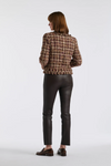 Fringed checked tweed jacket