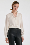 Silk ruffled shirt