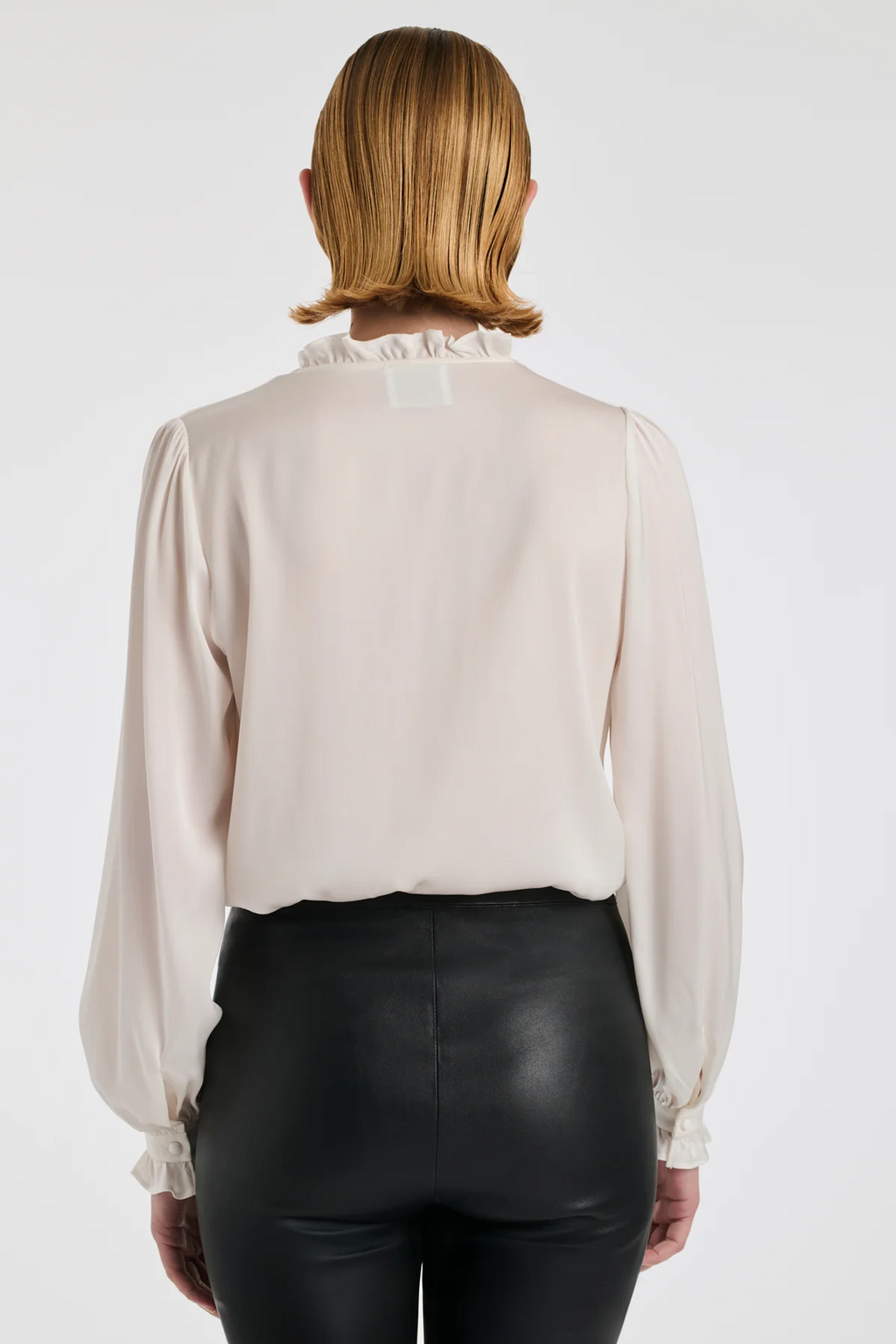 Silk ruffled shirt