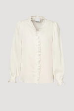 Silk ruffled shirt