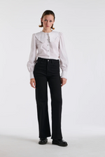 Poplin shirt with fancy collar