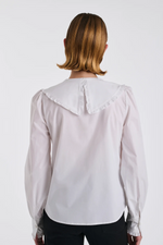 Poplin shirt with fancy collar