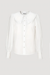 Poplin shirt with fancy collar