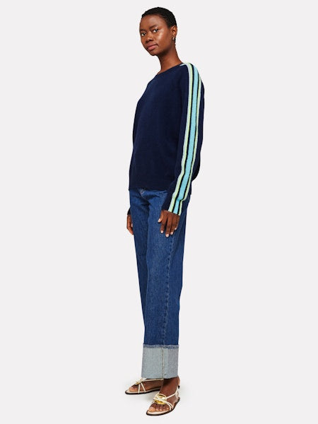 Mesh Sleeve Cashmere