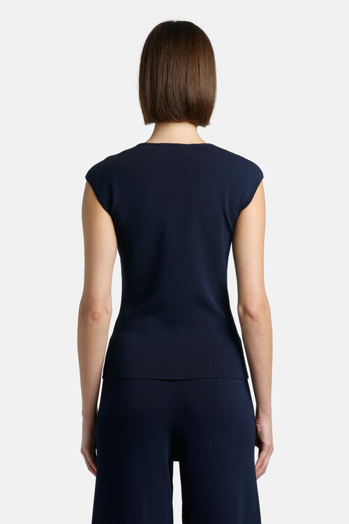 Cebrio Square neck Top Navy