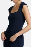 Cebrio Square neck Top Navy